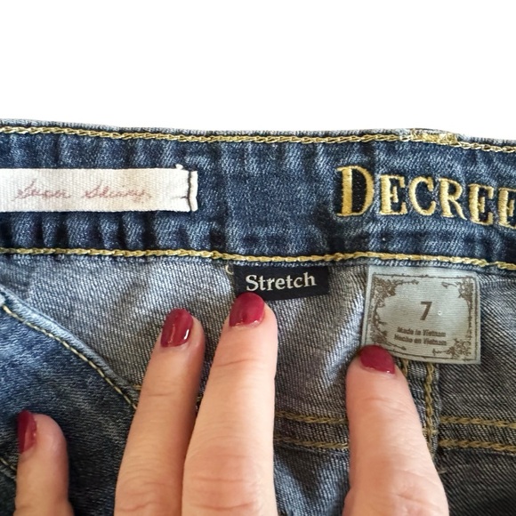 DECREE jeans women’s size 7 super skinny stretch size 29 preppy low rise S537 - Picture 4 of 9